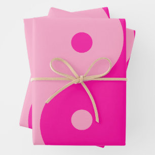 Feuille De Papier Cadeau Yin Yang rose