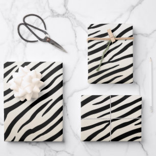 Feuille De Papier Cadeau Zebra Stripes Exotic Poster de animal