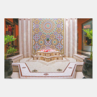 Feuille De Papier Cadeau zellij marocain, mosaïque