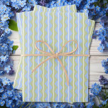 Feuille De Papier Cadeau Zigzag Chevron Stripes - Bleu, Vert et Ivoire pâle<br><div class="desc">Bandes traditionnelles de zigzag ou chevrons en ivoire bleu,  vert et extra clair. Bon pour de nombreuses occasions et groupes d'âge différents.</div>