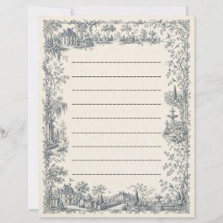 Feuille de papier Château français