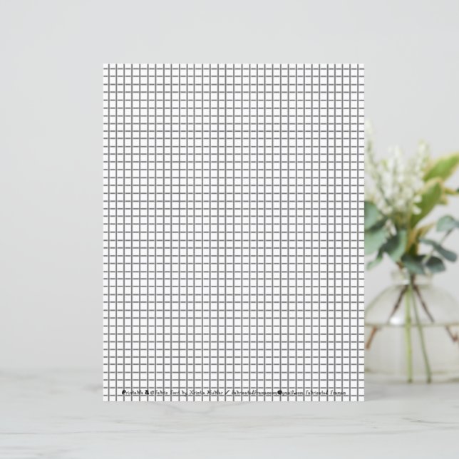 Feuille de papier de grille de ligne de graphique  (Debout devant)