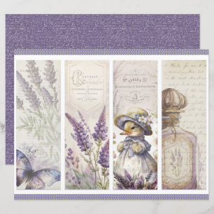 Feuille de papier de journal lavande vintage