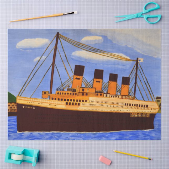 Feuille de papier de soie Titanic bateau (Artisanat)