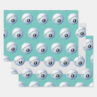 Feuille de papier d'enveloppement de nom de monogr