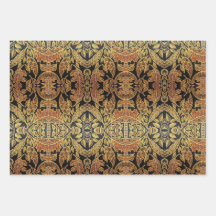 Feuille de papier d'enveloppement noir et or