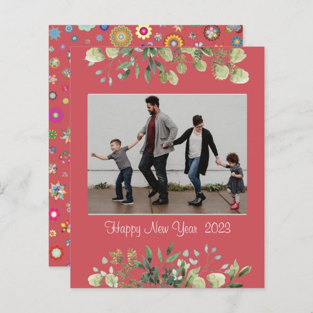 Feuille de papier du nouvel an (Devant / Derrière)