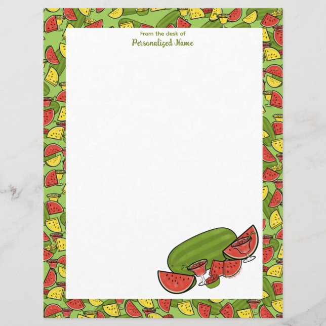 Feuille de papier encadrée rouge non doublée (Devant)