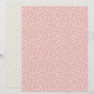 Feuille de papier floral Rose Coquette Vintage