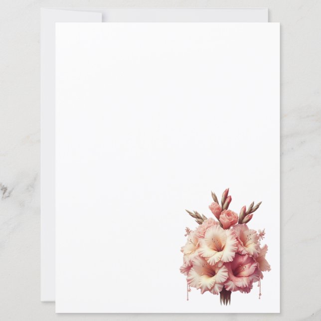 Feuille de papier gladiolus floral (Devant)