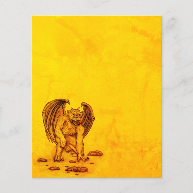Feuille de papier Golem Gargoyle (Devant)