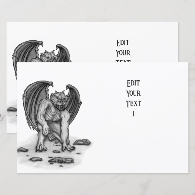 Feuille de papier Golem Gargoyle (Devant / Derrière)