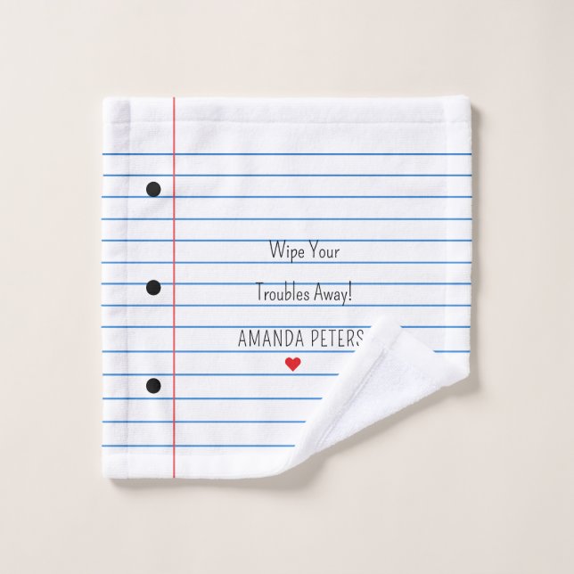 Feuille de papier lin unique personnalisée (Gant de toilette)