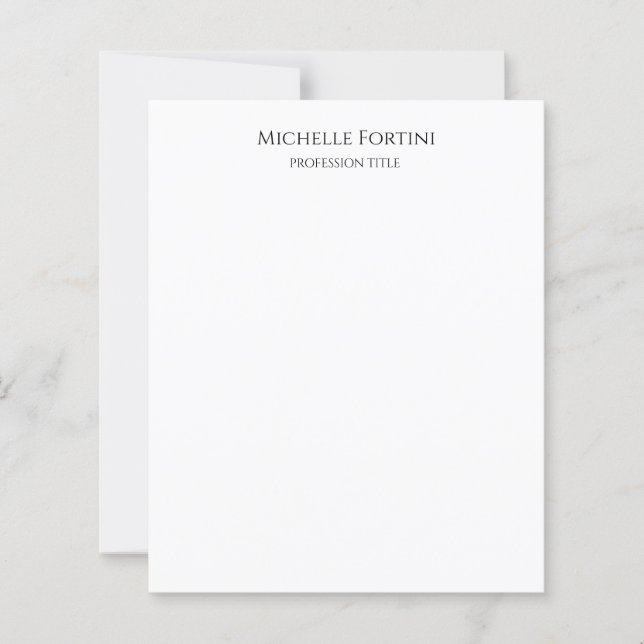 Feuille de papier minimaliste simple et élégante (Devant)