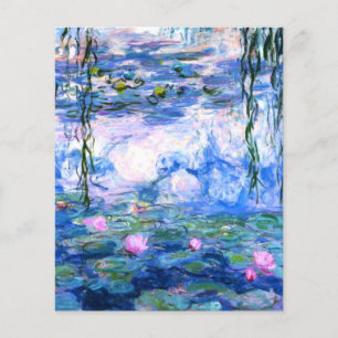Feuille de papier Monet Pink Water Lys
