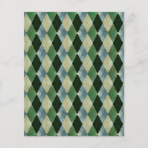 Feuille de papier motif géométrique vintage vert