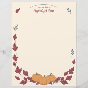 Feuille de papier non ligné Whispers Of Fall