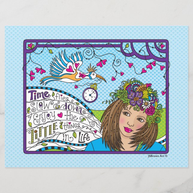 Feuille de papier plat Time Flies_Flat 11 pouces x (Devant)