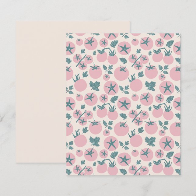 Feuille de papier plate à motif de tomate mignonne (Devant / Derrière)