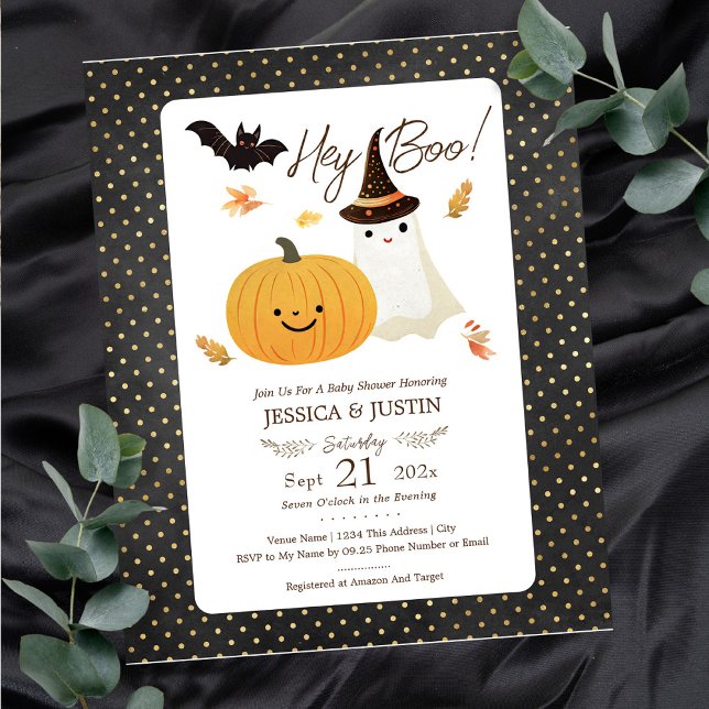 Feuille de papier pour Baby Shower Halloween Hey B (Créateur téléchargé)