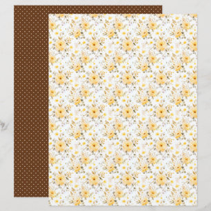 Feuille de papier pour journal floral à abeilles m