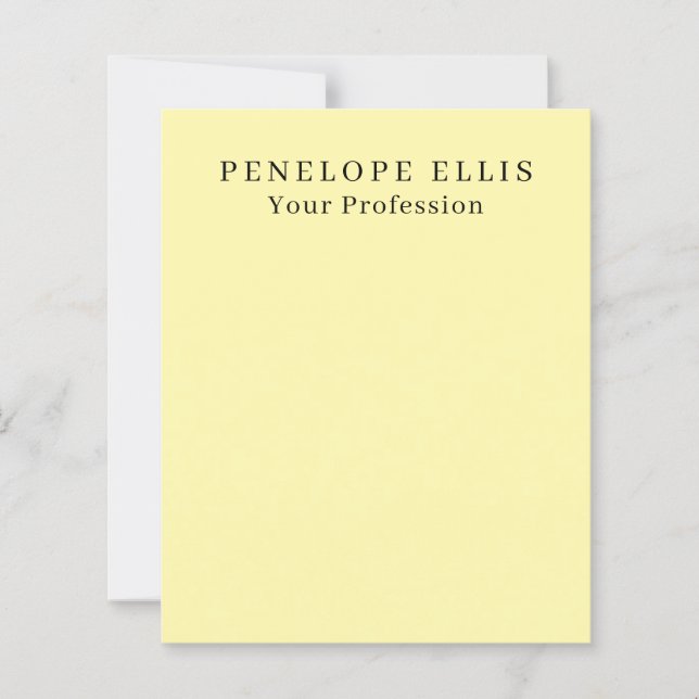 Feuille de papier professionnel unique couleur crè (Devant)