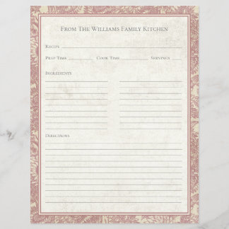 Feuille de papier recette Toile de Tournesol Vinta