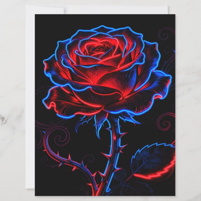 Feuille de papier Rose Néon (Devant)