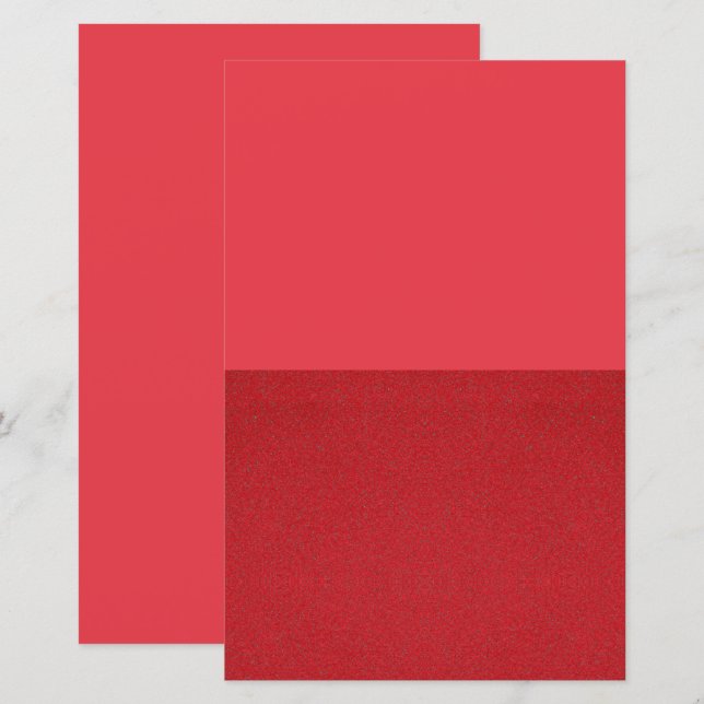 Feuille de papier rouge à moitié texturé à la toma (Devant / Derrière)