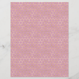 Feuille de papier scrapbooking en nid d'abeille ro