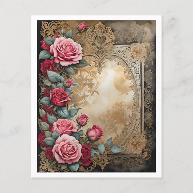 Feuille de papier victorienne vintage (Devant)
