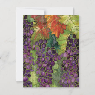 Feuille de raisin d'automne faire-part de mariage