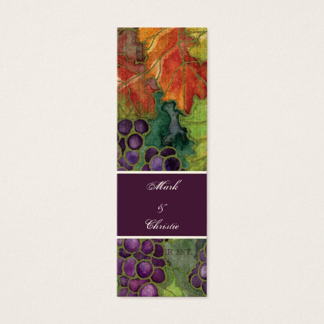 Feuille de raisin d'automne faire-part de mariage (Devant)