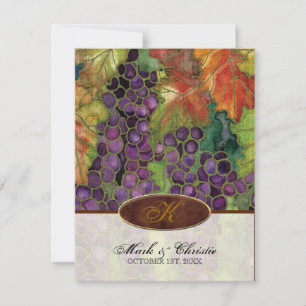 Feuille de raisin d'automne Faire-part de mariage