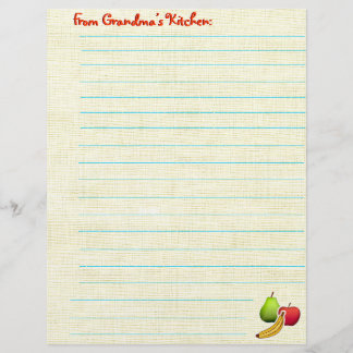Feuille de recette - Fruité