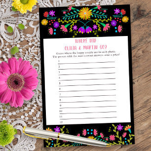 Feuille de réponse du jeu de photos Floral Fiesta