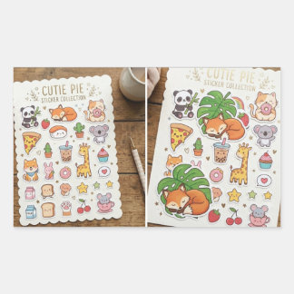Feuille de stickers kawaii chibi à découper