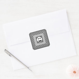 Feuille de stickers Smile en N&B