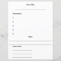 Feuille de storyboard mini CC Productions