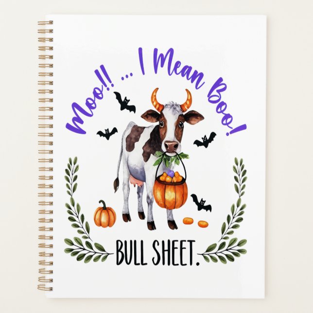 Feuille de taureau de vache d'Halloween (Devant)