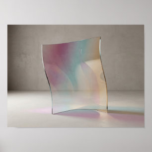 Feuille de verre dichroïque iridescente Art mural