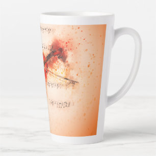 Feuille de violon Vintage Mug latte de musique 17 