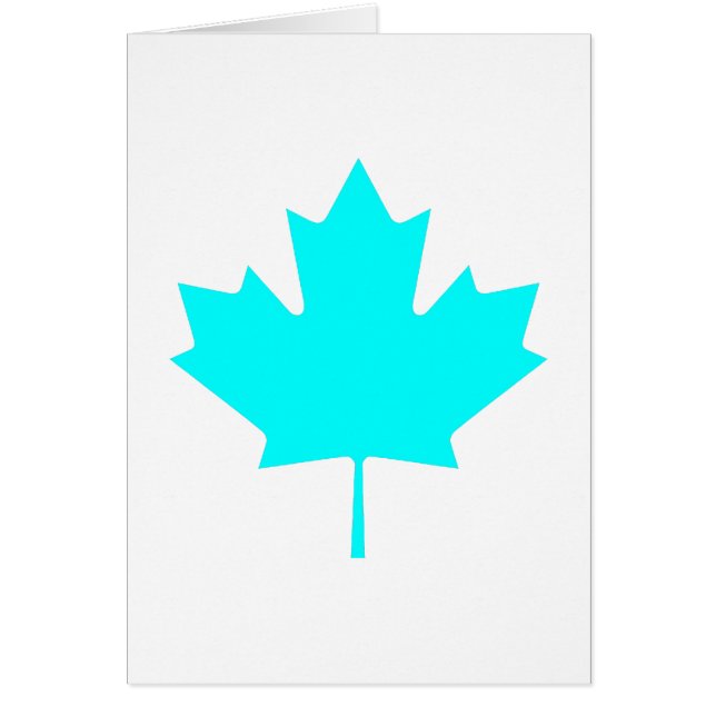 Feuille d'érable CyanTransp les cadeaux de Zazzle (Devant)