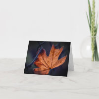 Feuille d'érable d'automne Carte de remerciements 