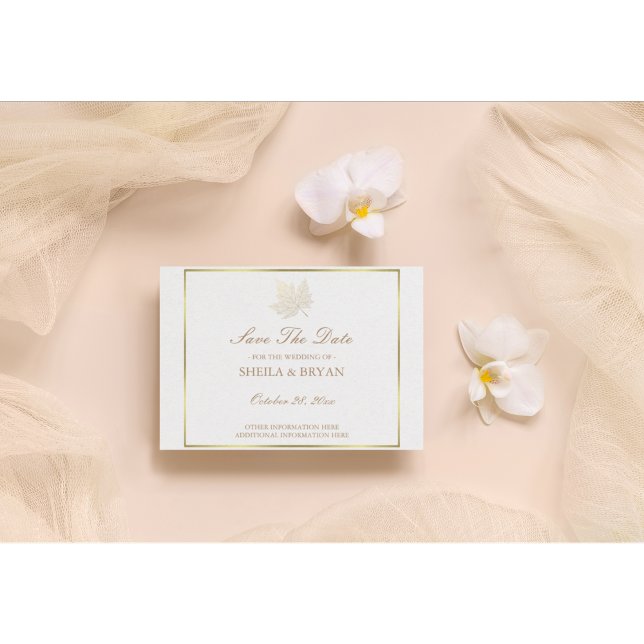 Feuille d'érable d'or Enregistrer la carte de post (Créateur téléchargé)