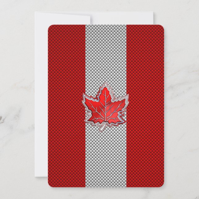 Feuille d'érable rouge canadienne sur papier à fib (Devant)