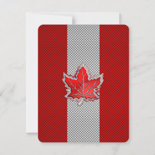 Feuille d'érable rouge canadienne sur papier à fib