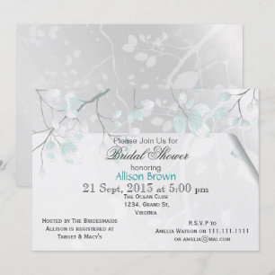 Feuille d'hiver douche nuptiale Invitations
