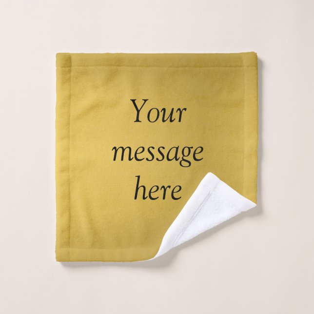 Feuille d'or ajouter votre message personnalisé he (Gant de toilette)