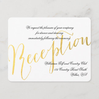 Feuille d'Or Glamour | Invitation Réception de Mar